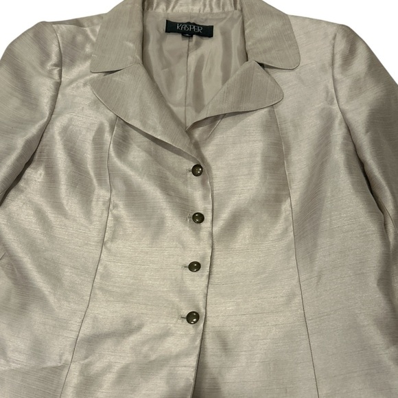 The Kasper Beige 2 Piece Skirt Suit, Size 12. - Picture 4 of 12